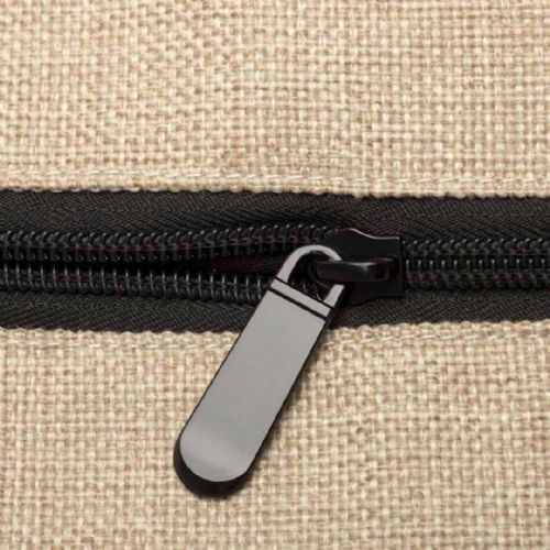 Dark Linen Shopping Bag With Black Base - 14" x 19" #3